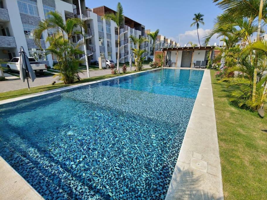 Departamento Con Alberca Apartment Manzanillo Bagian luar foto